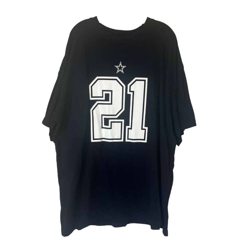 Dallas Cowboys Authentic Ezekiel Elliott #21 Tshirt Dark Navy Size 3XL